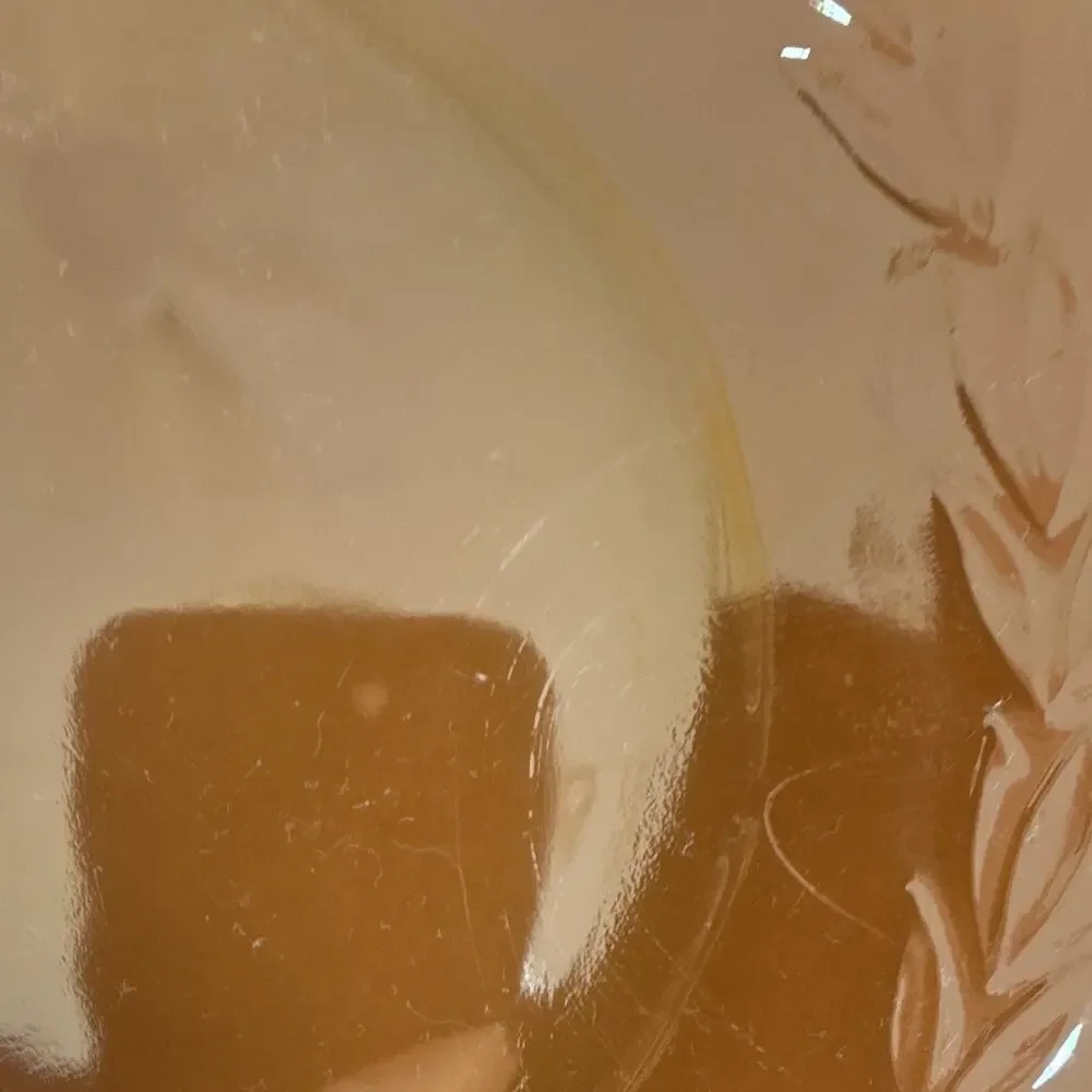 Copied - Pink Pressed Depression Glass Laurel Pattern Round Plate 9 in Glossy